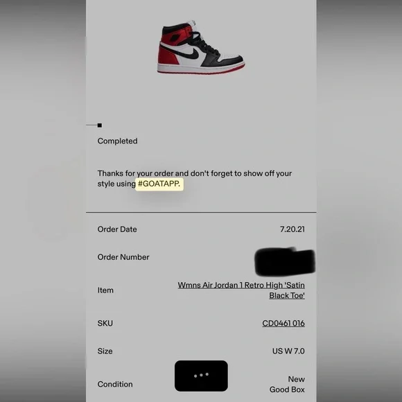 Wmns air Jordan 1 high OG black white varsity red satin - Picture 7 of 8